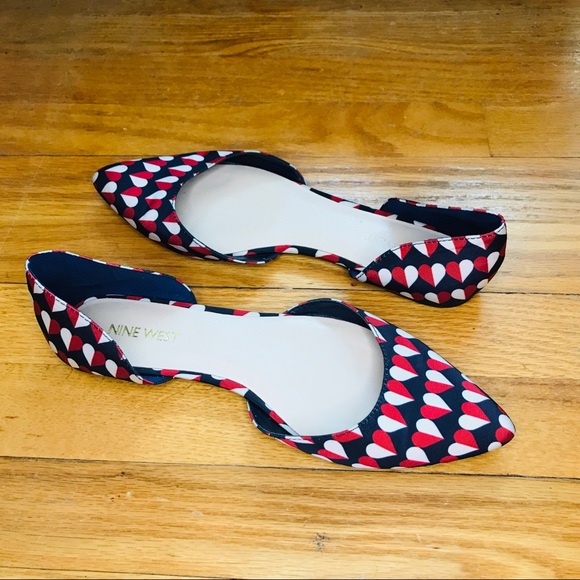 Nine West Shoes - NWOT Nine West Starship D’orsay Heart Flats 7.5